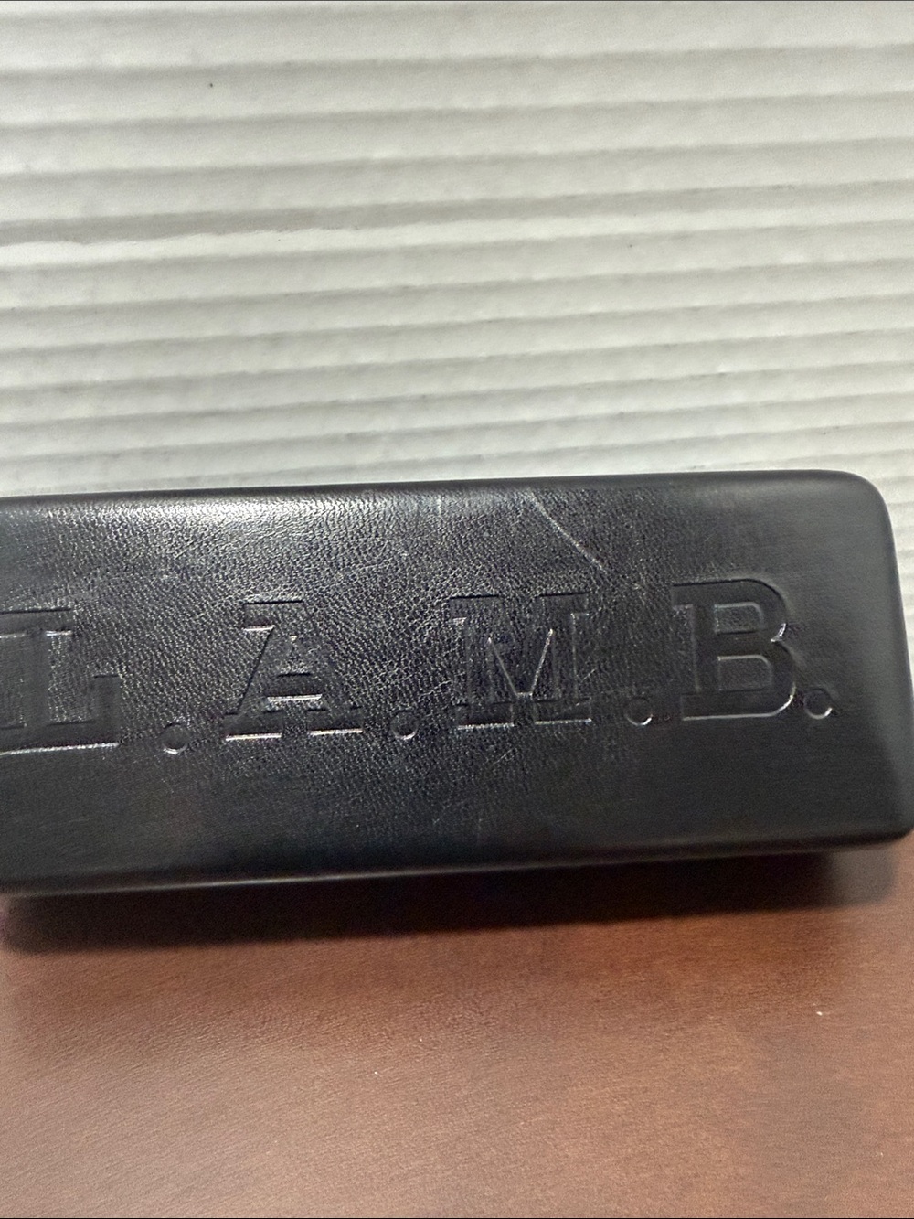 L.A.M.B. Embossed Eyeglass case